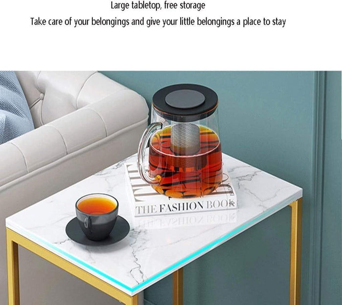 Lynet Rectangular Sofa Side Table for Living Room - Ouch Cart