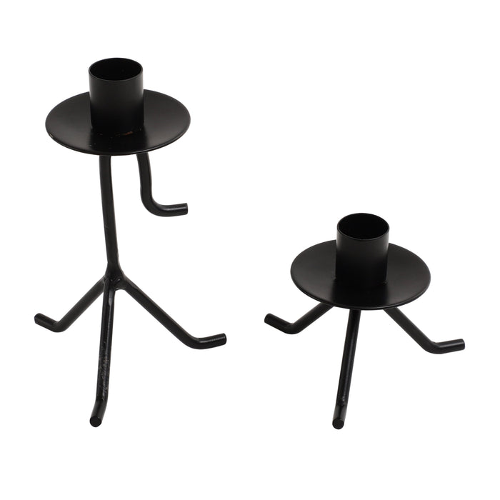 Marquesa Glow Candle Holders In Black M.M.I. OVERSEAS