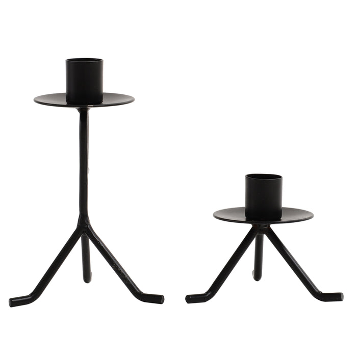 Marquesa Glow Candle Holders In Black M.M.I. OVERSEAS
