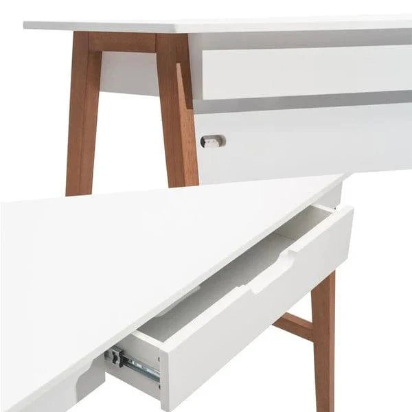 Marta Teak Wood MDF Study Table - Ouch Cart