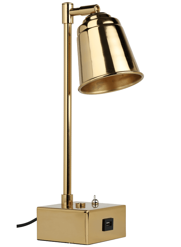 Matt Gold Steel Adjustable Study Lamp - Ouch Cart