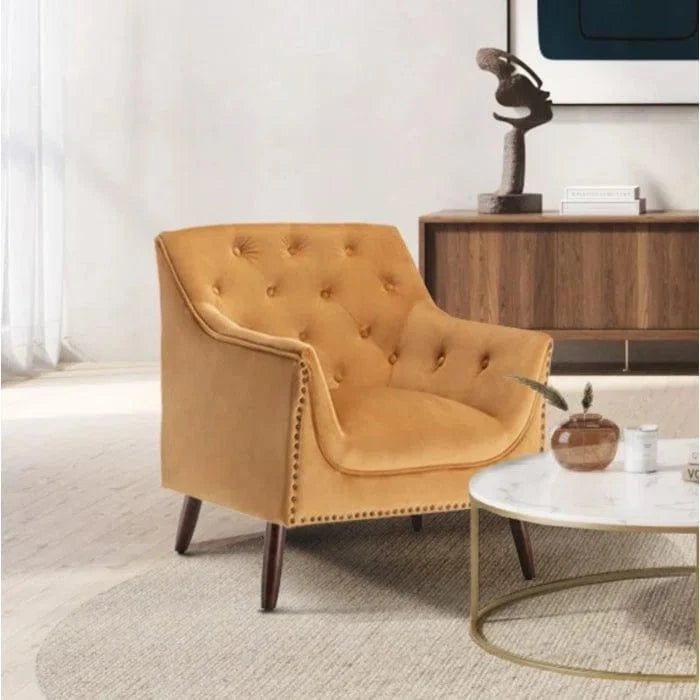 Megee Upholstered Armchair - Ouch Cart | Wing hair