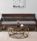 Metal Coffee Table In Matte Gold Finish - Ouch Cart