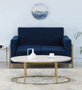 Metal Coffee Table In White Colour With Marble Top - Ouch Cart
