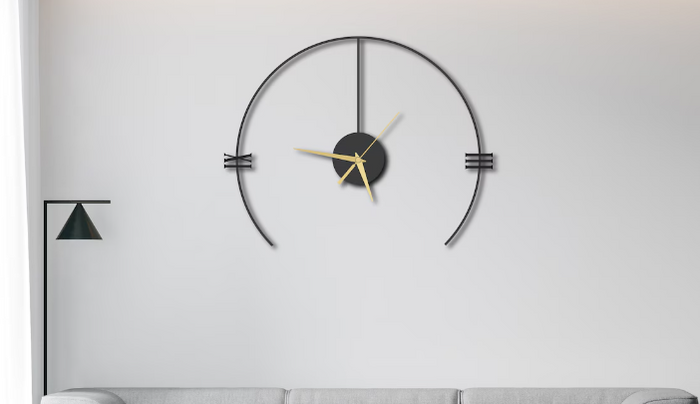 Metal lines wallclock N.R.HOMESDECOR