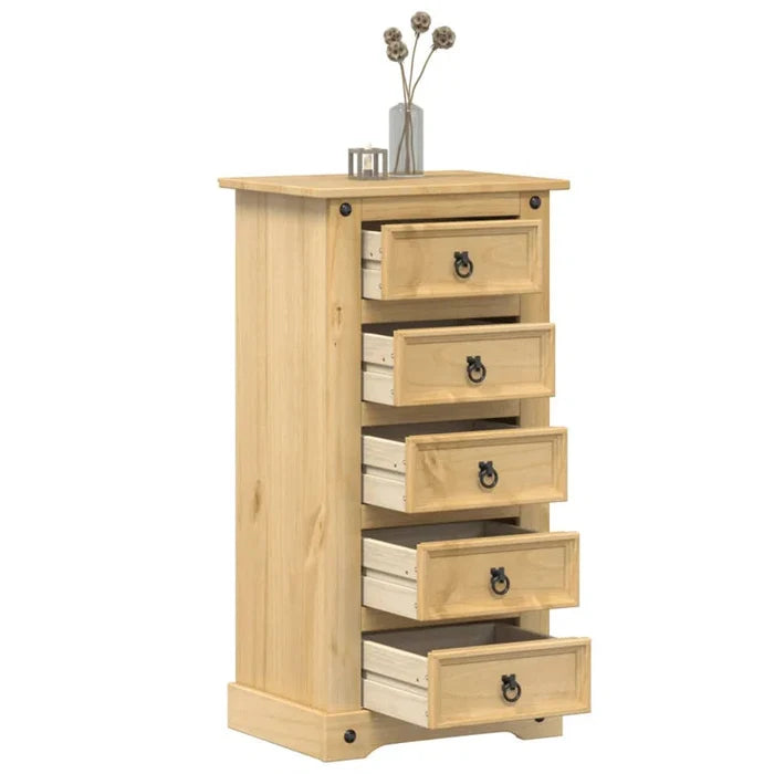 Miles  Manufactured Wood + Solid Wood Bedside Table Ouch Cart