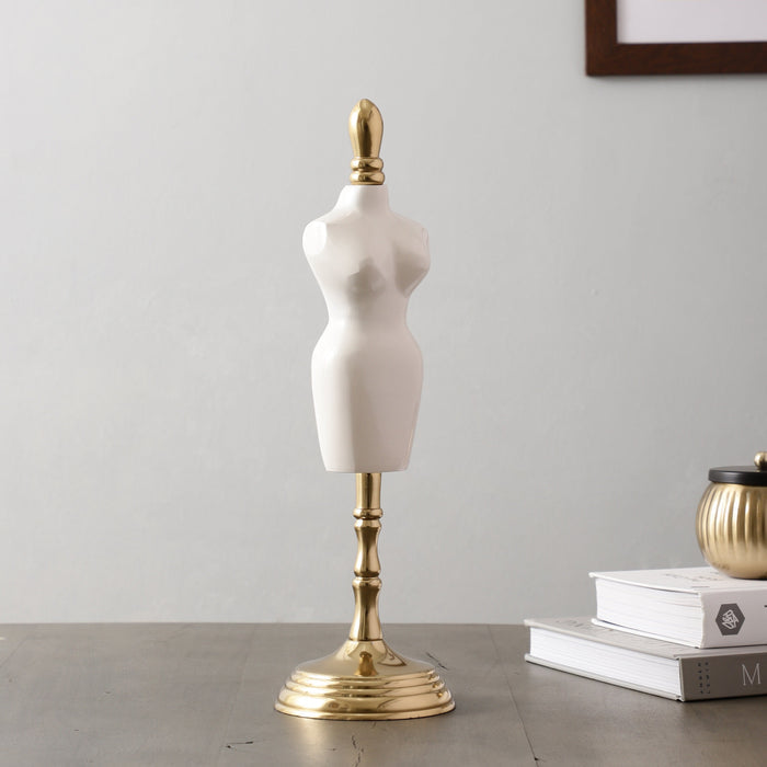 Miniaturised mannequin in white Gold finish M.M.I. OVERSEAS