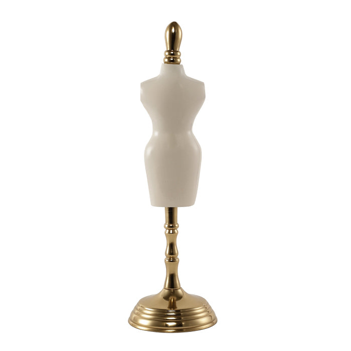 Miniaturised mannequin in white Gold finish M.M.I. OVERSEAS