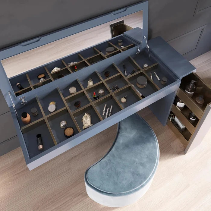 Misaki Dressing Table with Mirror Ouch Cart