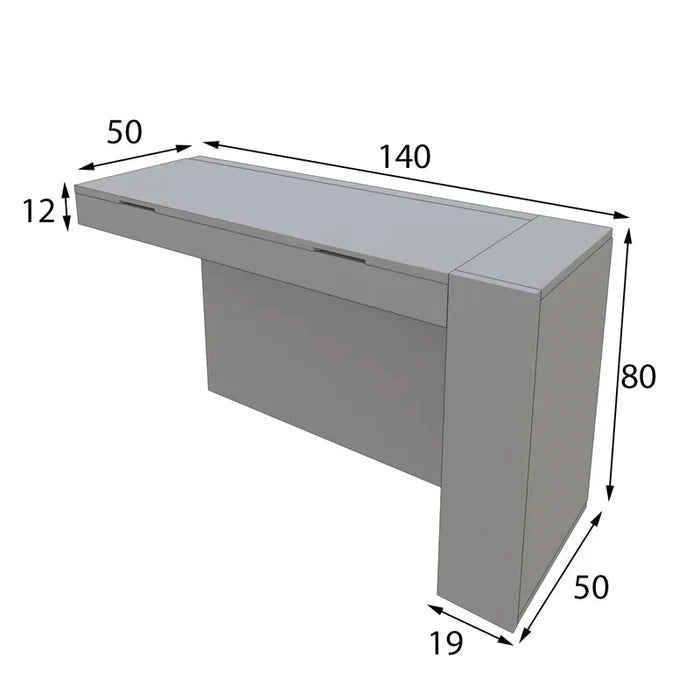Misaki Dressing Table with Mirror Ouch Cart