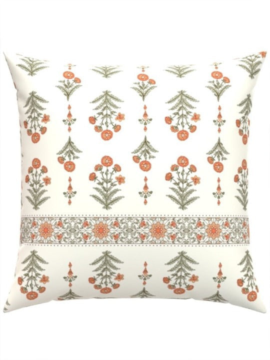 Mix & Match Cushion Cover Set of 5, 16 x 16 Inch, Cotton Blend, Botanical Print for Sofa & Living Room