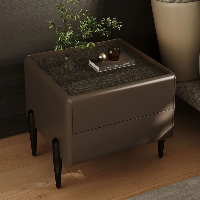 Modern 2 Drawer Bedside Table