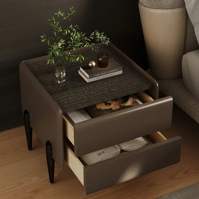 Modern 2 Drawer Bedside Table