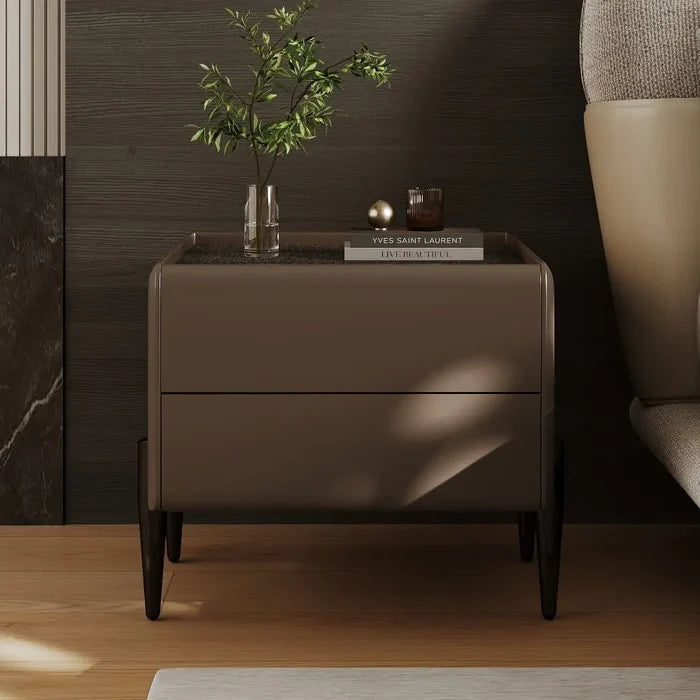 Modern 2 Drawer Bedside Table
