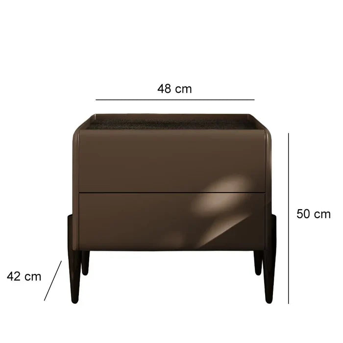 Modern 2 Drawer Bedside Table