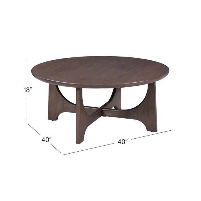 Modern Coffee Table with Flared Solid Wood Legs
