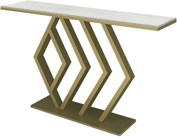 Modern Iron Console Table with Artful Symmetry and Luxe Industrial Appeal N.R.HOMESDECOR