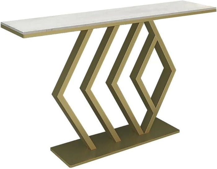 Modern Iron Console Table with Artful Symmetry and Luxe Industrial Appeal N.R.HOMESDECOR