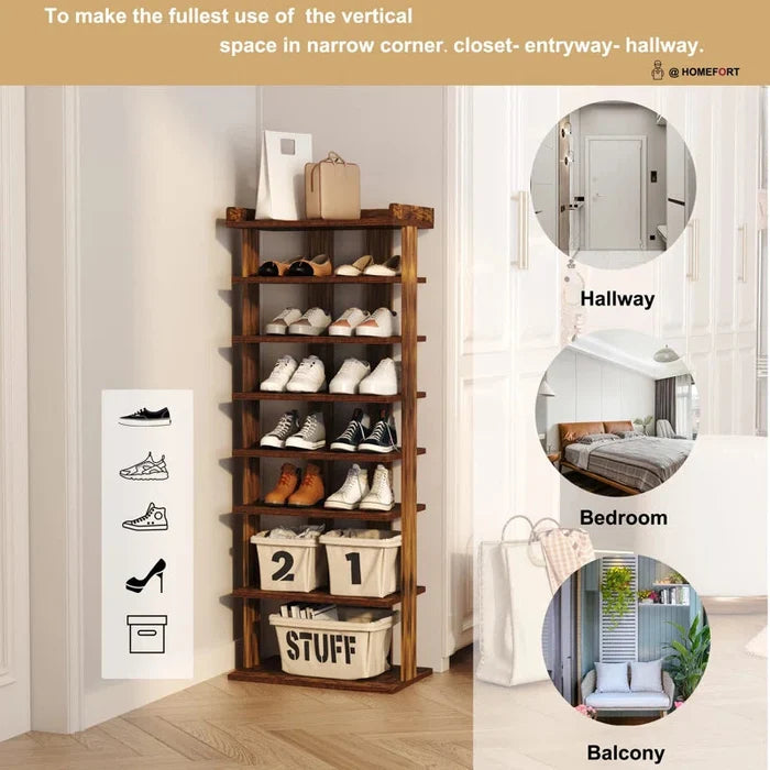 Modern Shoe Rack with Multiple Shelves for Efficient Storage ouch cart