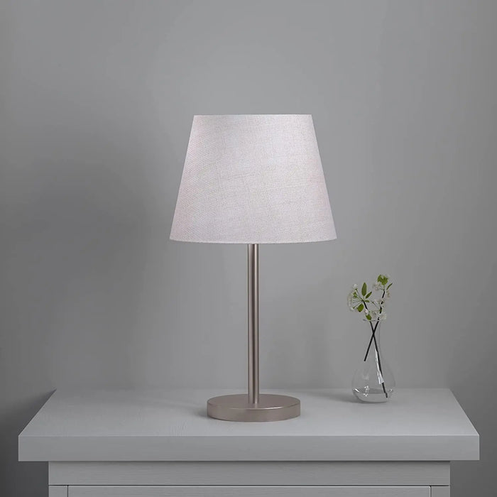 Modern & Sleek Stainless Steel Silver Finish Table Lamp 10 Inches - Ouch Cart