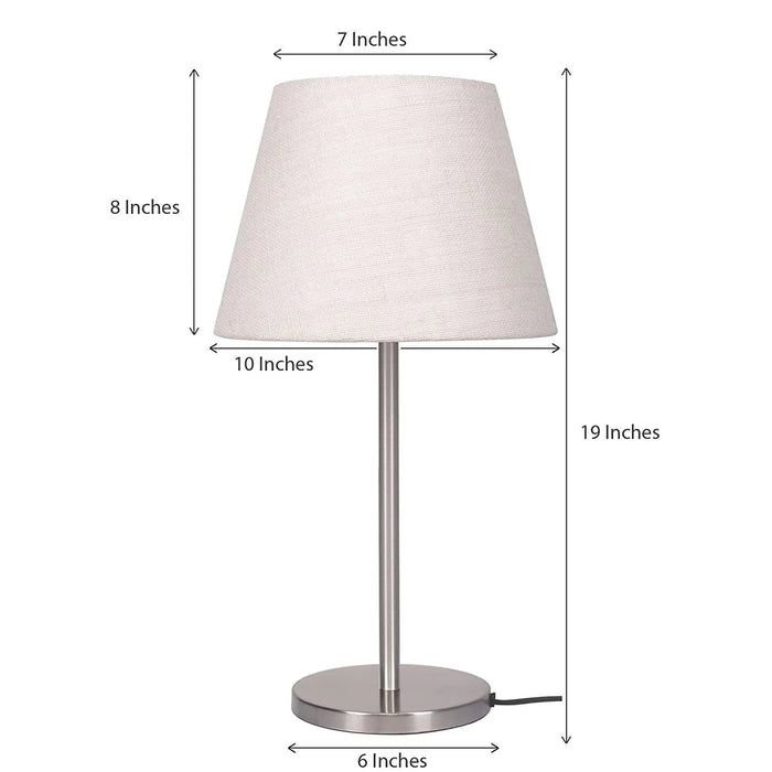 Modern & Sleek Stainless Steel Silver Finish Table Lamp 10 Inches - Ouch Cart