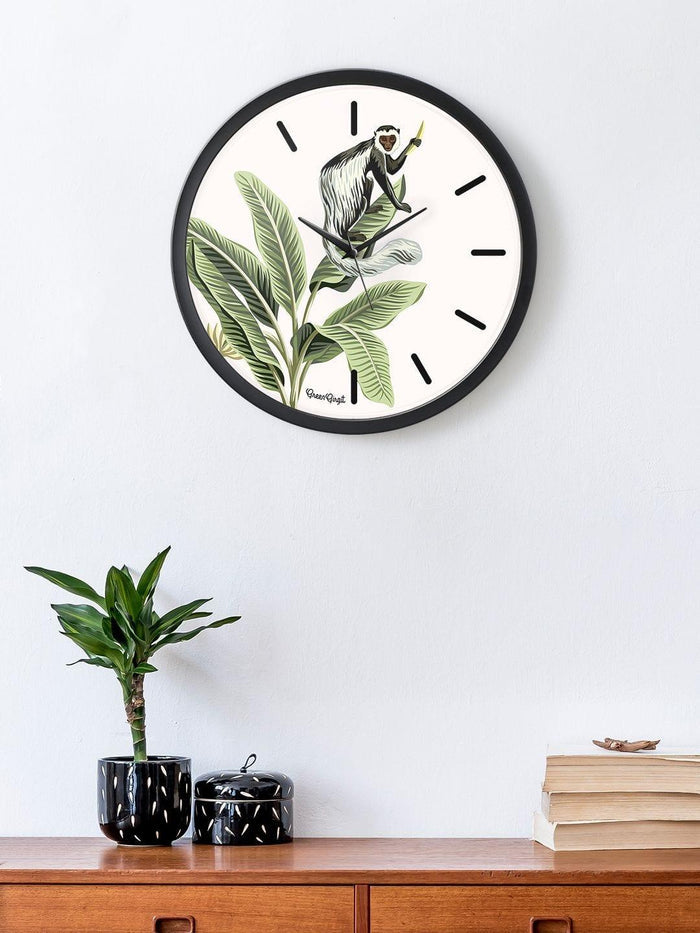 Monkey Menace Multicolor Wall Clock - Ouch Cart
