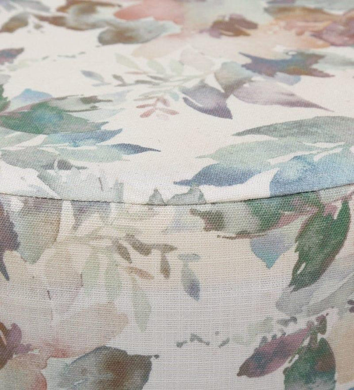 Mozart Mango Wood Foot Stool In Cotton Multicolour - Ouch Cart