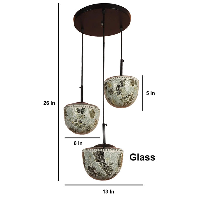Multicolour Metal 3 Hanging Light - Ouch Cart