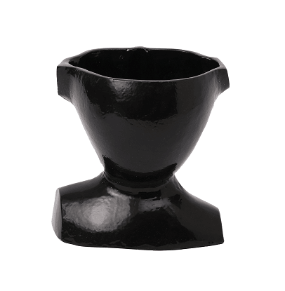 Mystique Facial Glossy Black Planter - Ouch Cart
