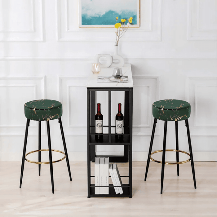 NAHMAN BAR STOOL GREEN SET OF 2 - Ouch Cart