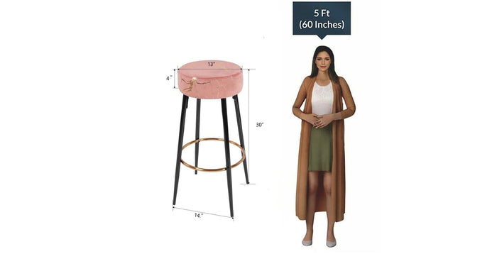 NAHMAN BAR STOOL PINK SET OF 2 - Ouch Cart