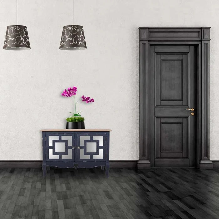Natalia  Solid Wood Top Console Table Ouch Cart