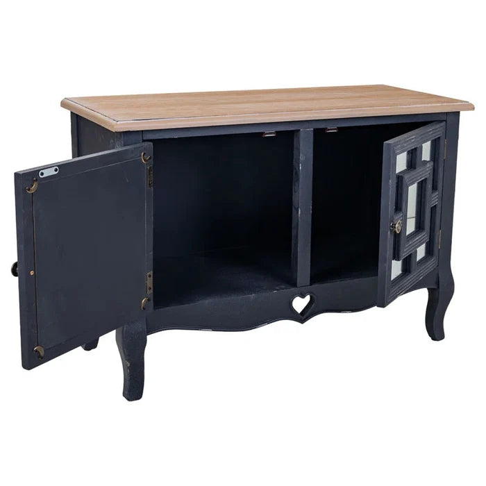 Natalia  Solid Wood Top Console Table Ouch Cart
