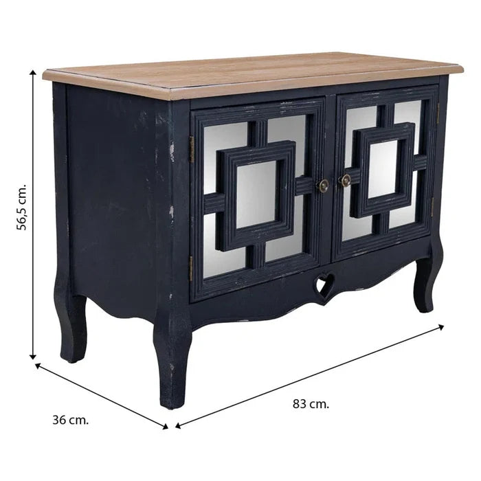 Natalia  Solid Wood Top Console Table Ouch Cart