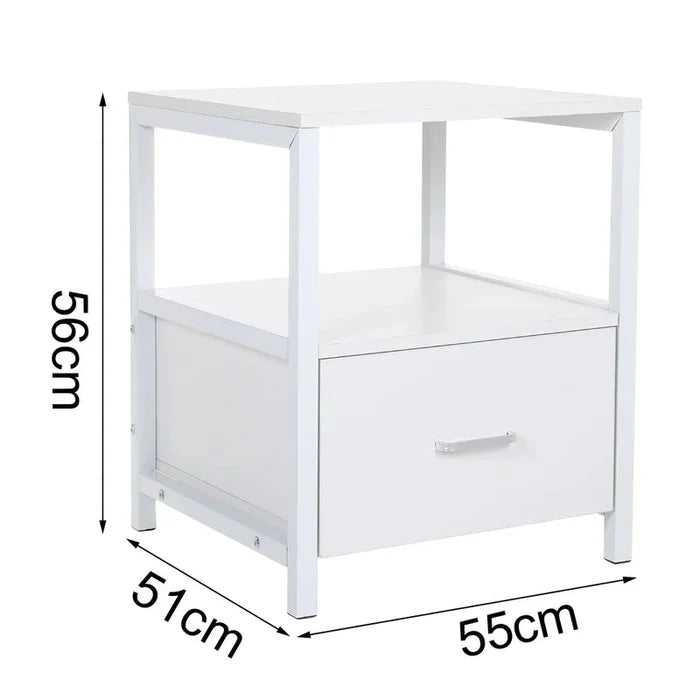 Noah Drawer Bedside Table Ouch Cart