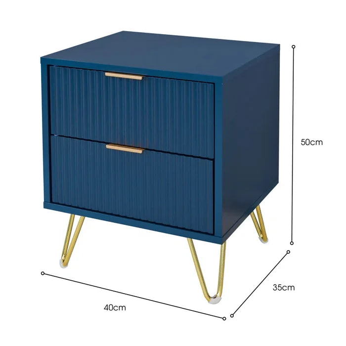 Noah Manufactured Wood Bedside Table Ouch Cart
