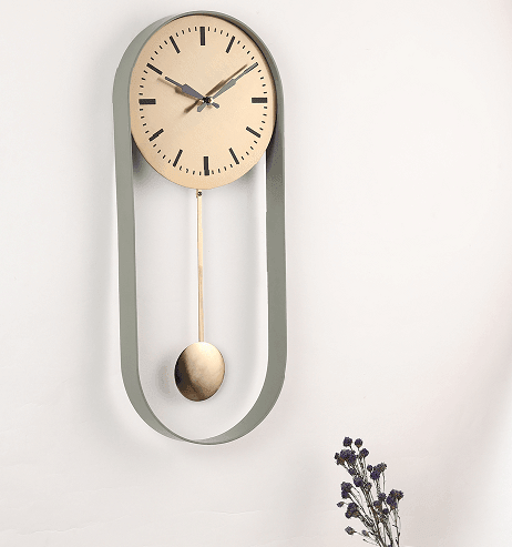 Noir Pendulum Wall Clock with Black Frame - Ouch Cart