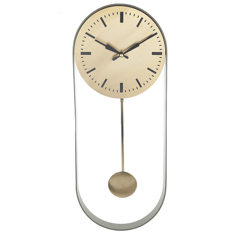 Noir Pendulum Wall Clock with Black Frame - Ouch Cart