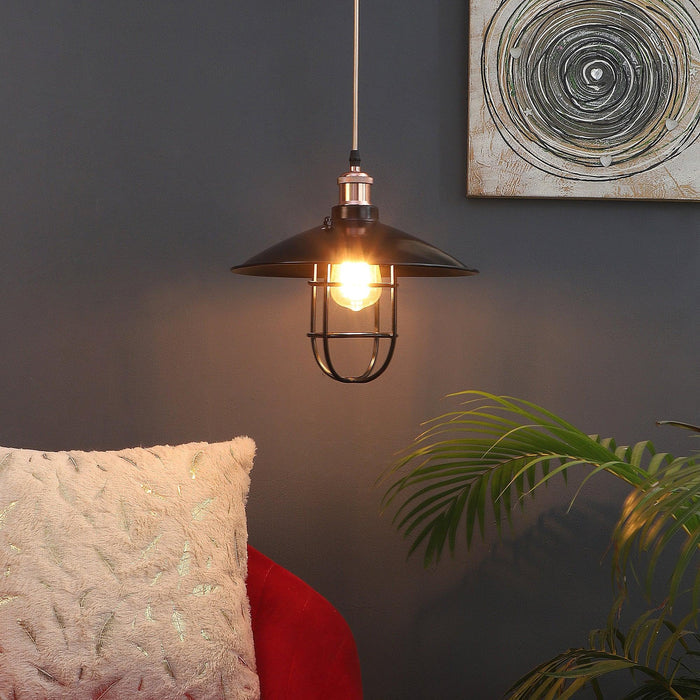 Nora Black Metal Single Hanging Light By Ss Lightings - Ouch Cart