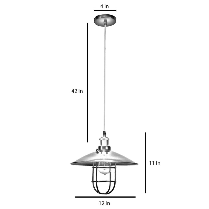 Nora Black Metal Single Hanging Light By Ss Lightings - Ouch Cart
