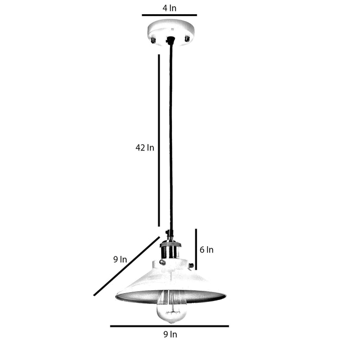 Nora White Metal Single Hanging Light By Ss Lightings - Ouch Cart