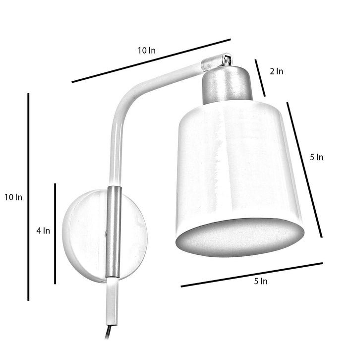 Norell White Metal Wall Light by SS Lightings - Ouch Cart