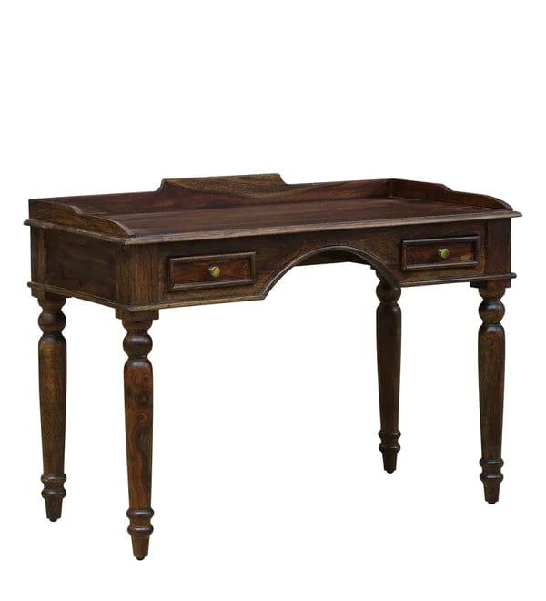 Norma Solid Wood Writing Table In Provincial Teak Finish - Ouch Cart