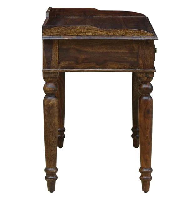 Norma Solid Wood Writing Table In Provincial Teak Finish - Ouch Cart