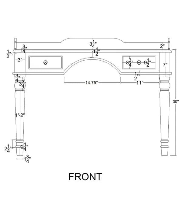 Norma Solid Wood Writing Table In Provincial Teak Finish - Ouch Cart