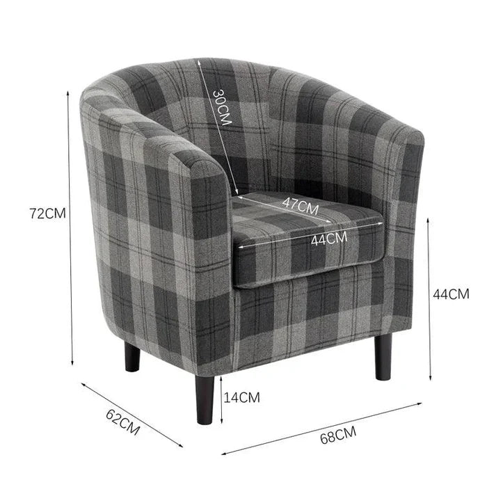 Oldfield Upholstered Barrel Chair - Ouch Cart