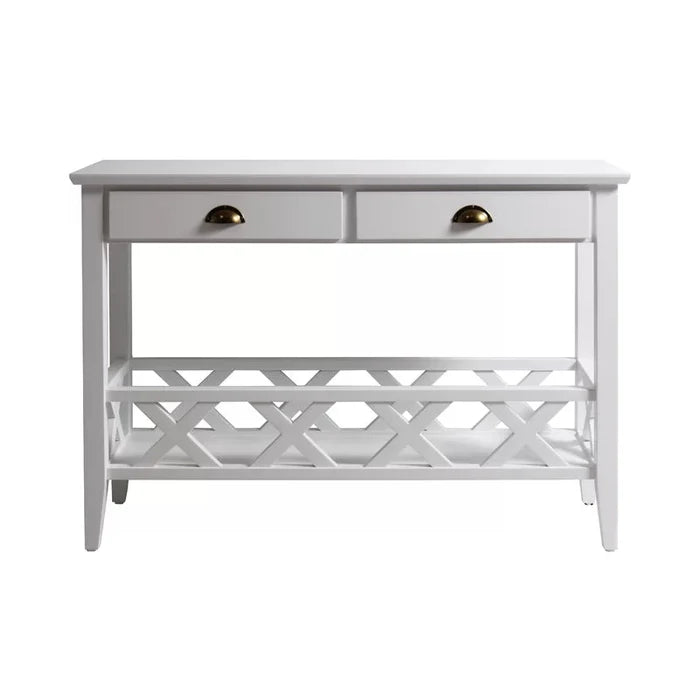 Olga Solid Wood Top Console Table Ouch Cart