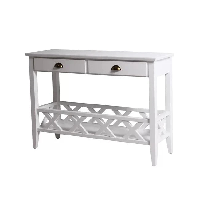 Olga Solid Wood Top Console Table Ouch Cart