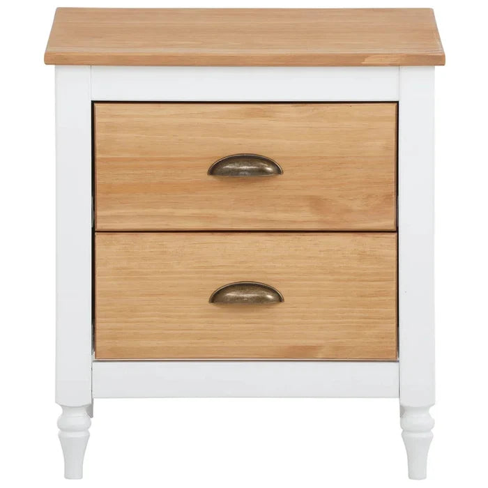 Oliver  2 Drawer Bedside Table Ouch Cart