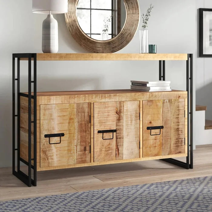 Oliver Solid Wood Top Console Table Ouch Cart